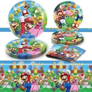 Super Mario Party Supplies Set - Multicolor
